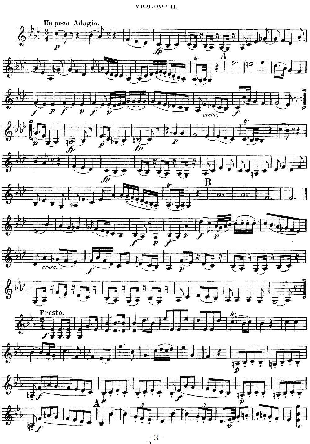 Mozart Quartet No 7 in Eb Major K 160 Violin 2(十字及以上)3