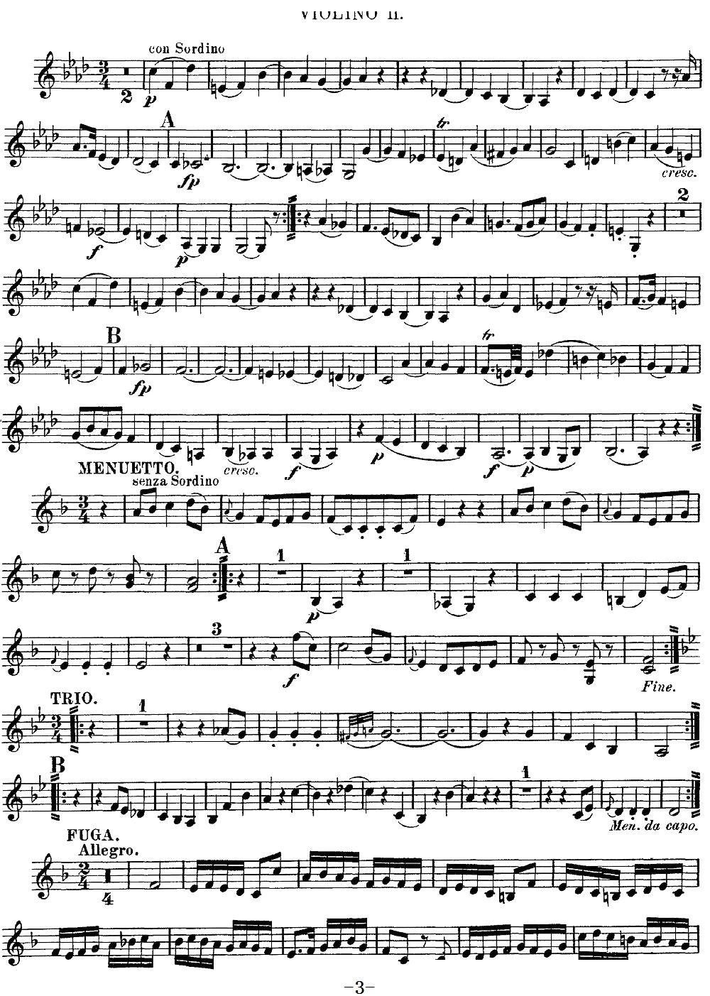 Mozart Quartet No 8 in F Major K 168 Violin 2(十字及以上)3
