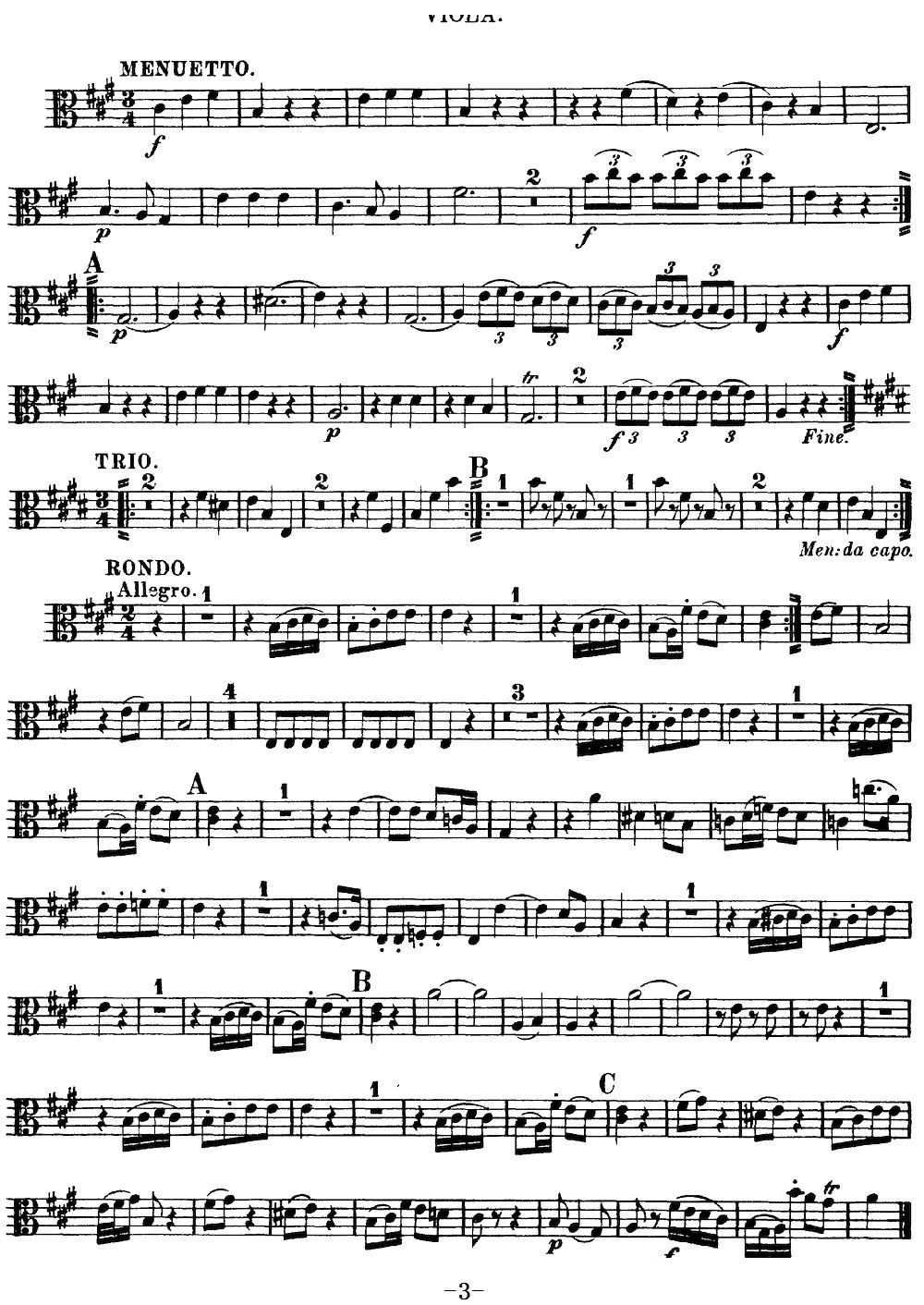 Mozart Quartet No 9 in A Major K 169 Viola(十字及以上)3