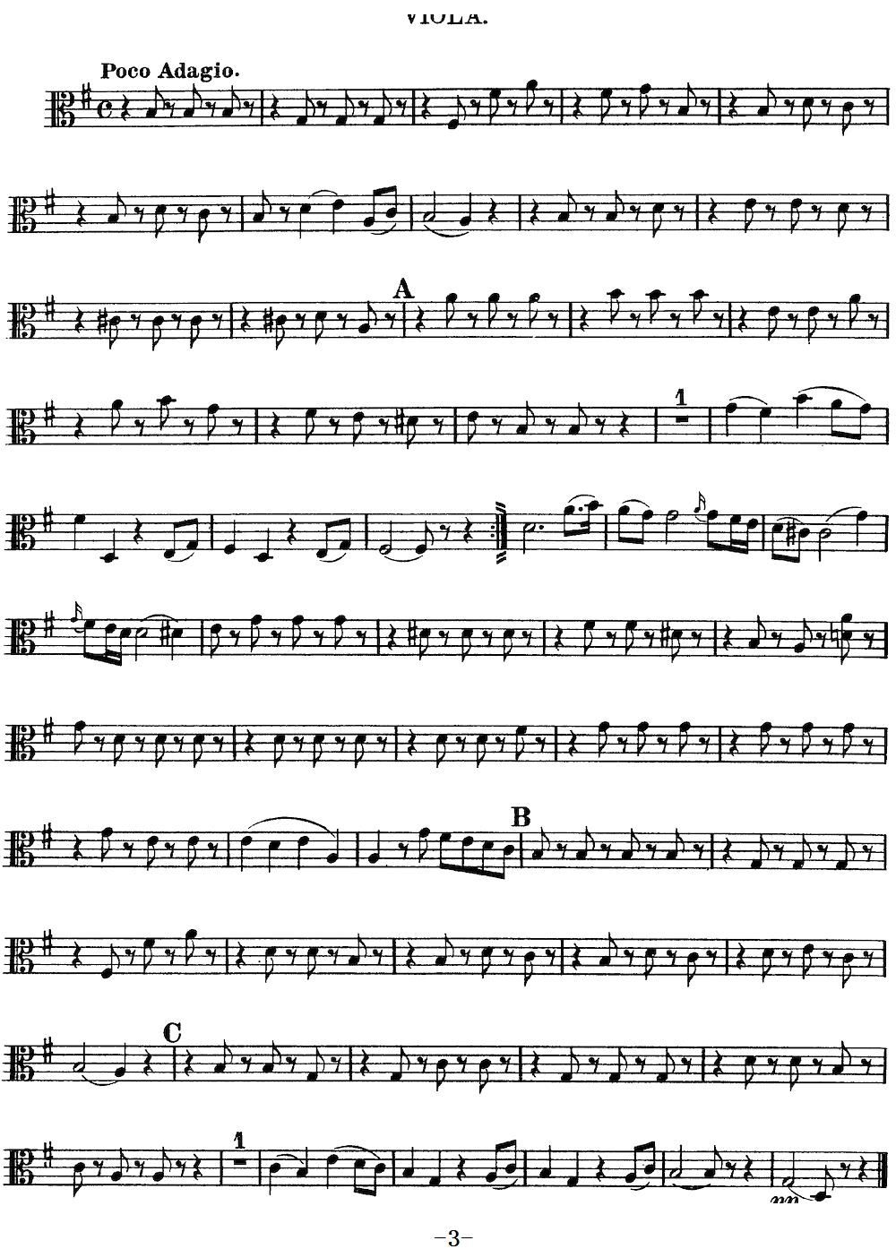 Mozart Quartet No 10 in C Major K 170 Viola(十字及以上)3