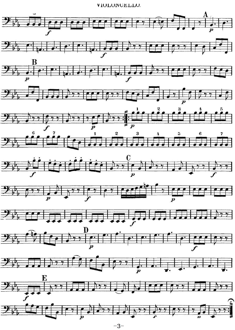 Mozart Quartet No 11 in Eb Major K 171 Cello(十字及以上)3