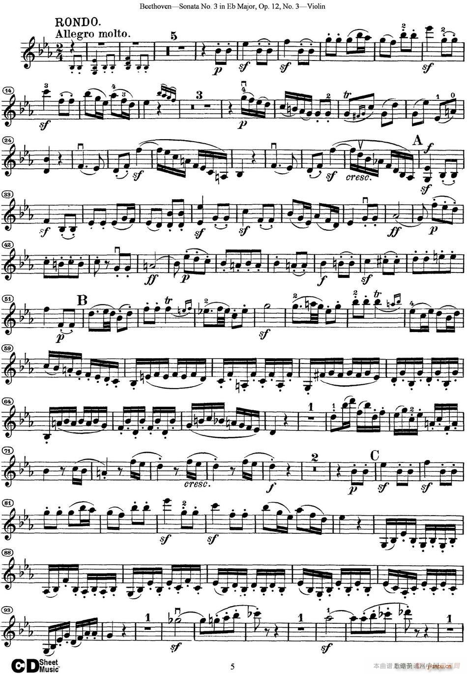 Violin Sonata No 3 in Eb Major Op 12 No 3(十字及以上)5