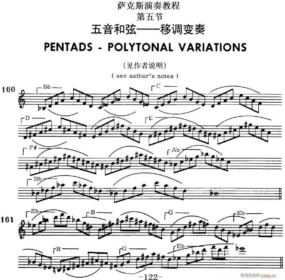 萨克斯演奏教程第五节 五音和弦 移调变奏(十字及以上)1