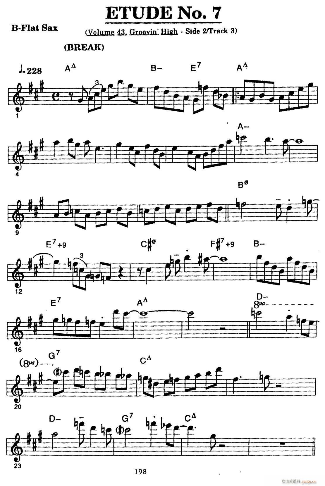ETUDE No 7 高音萨克斯超吹练习曲(十字及以上)1