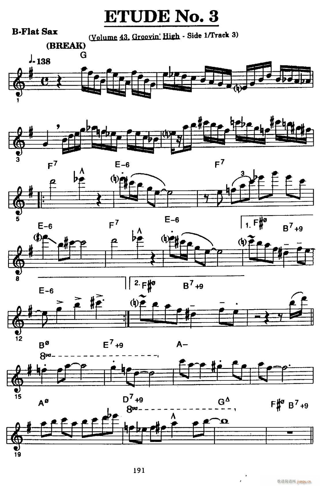 ETUDE No 3 高音萨克斯超吹练习曲(十字及以上)1