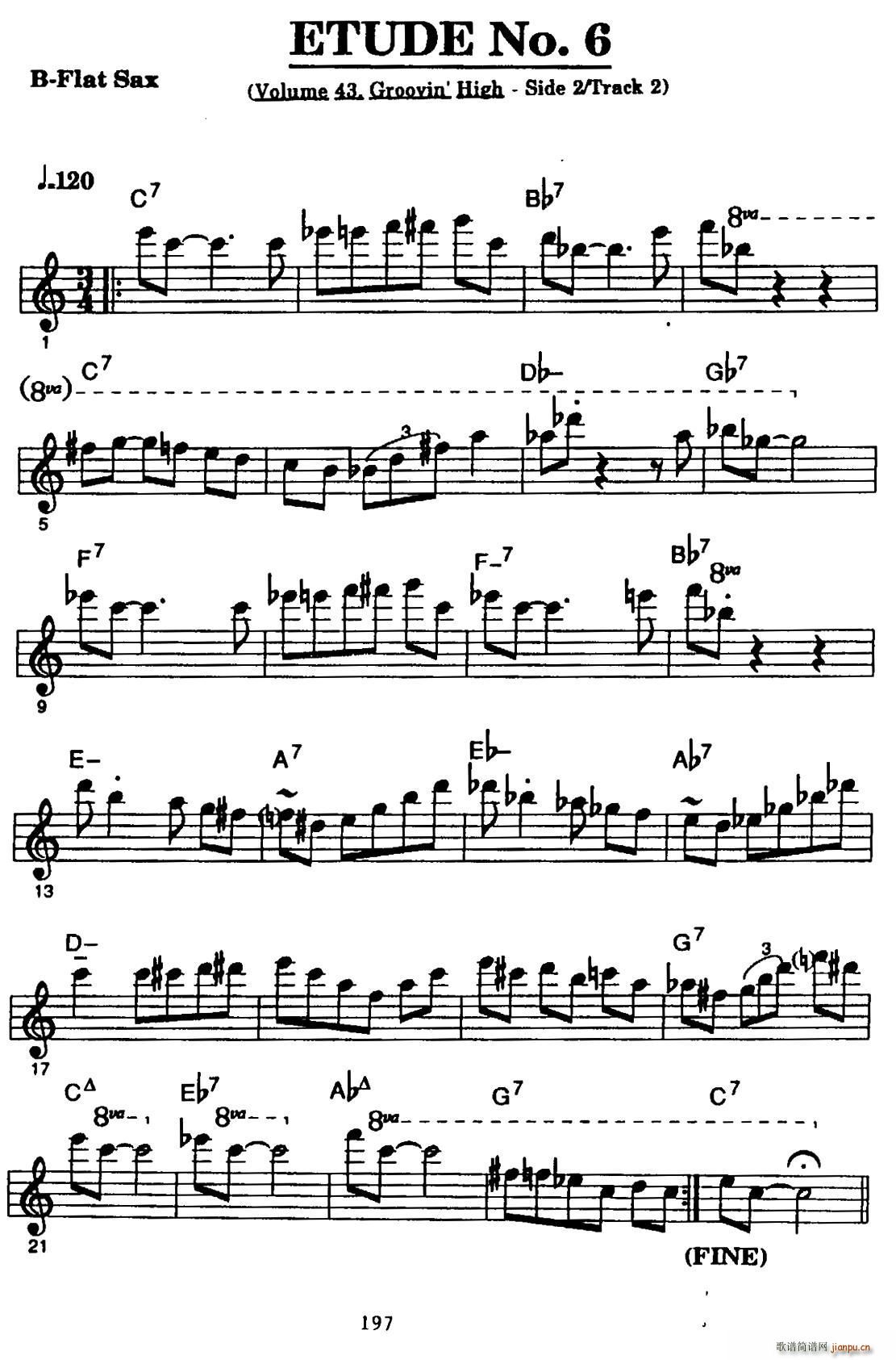 ETUDE No 6 高音萨克斯超吹练习曲(十字及以上)1