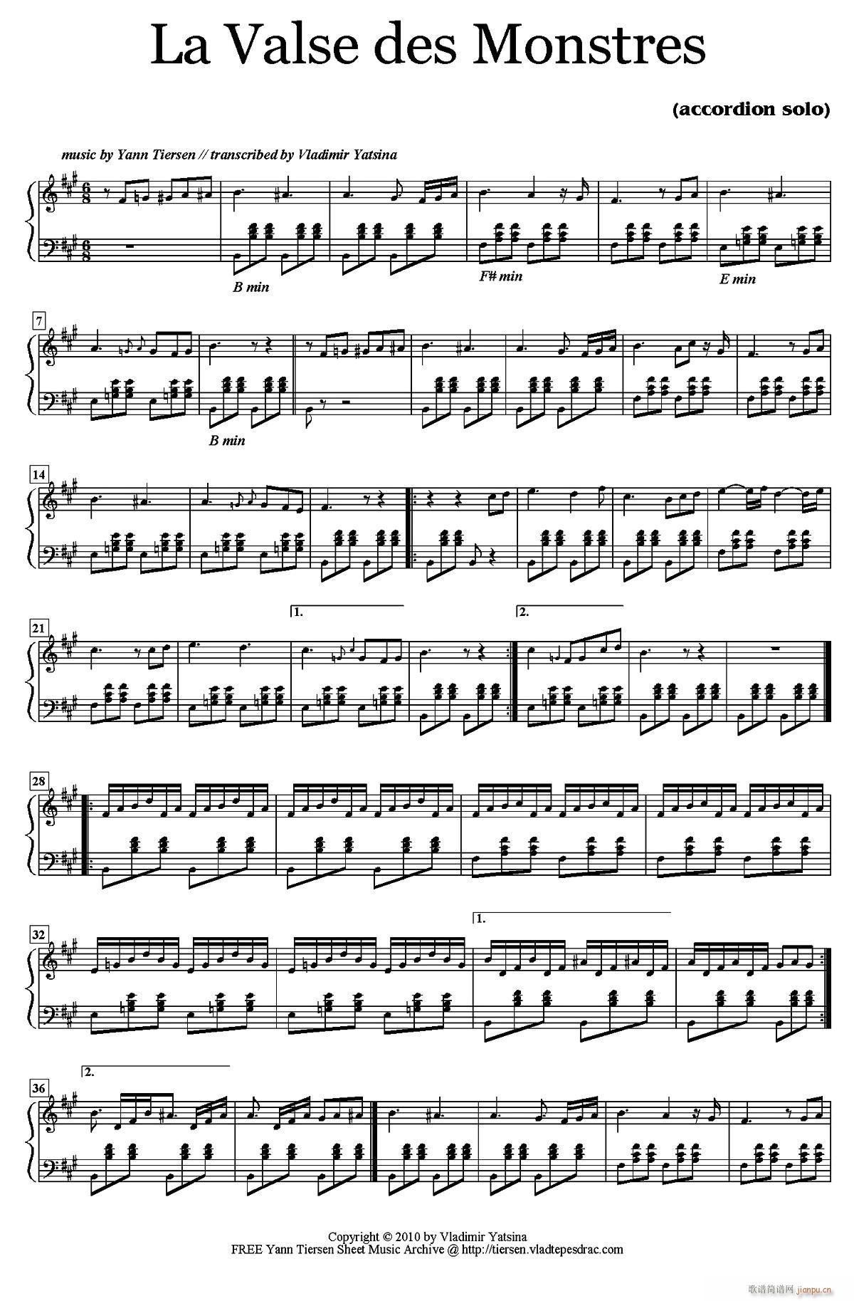 野兽华尔兹 ?La Valse Des Monstres(十字及以上)1