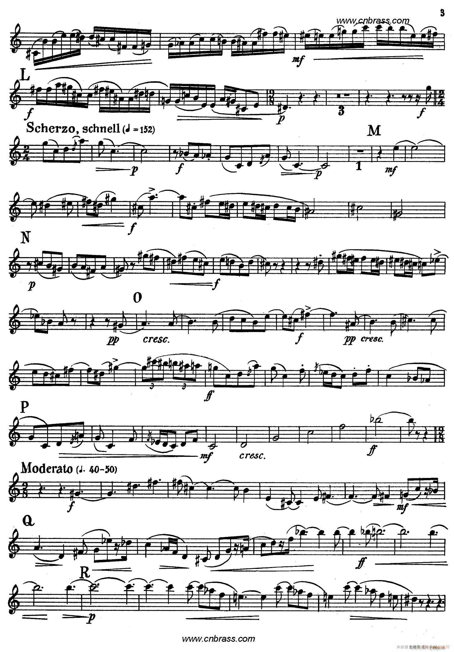 亨德米斯 奏鸣曲 圆号独奏(十字及以上)3