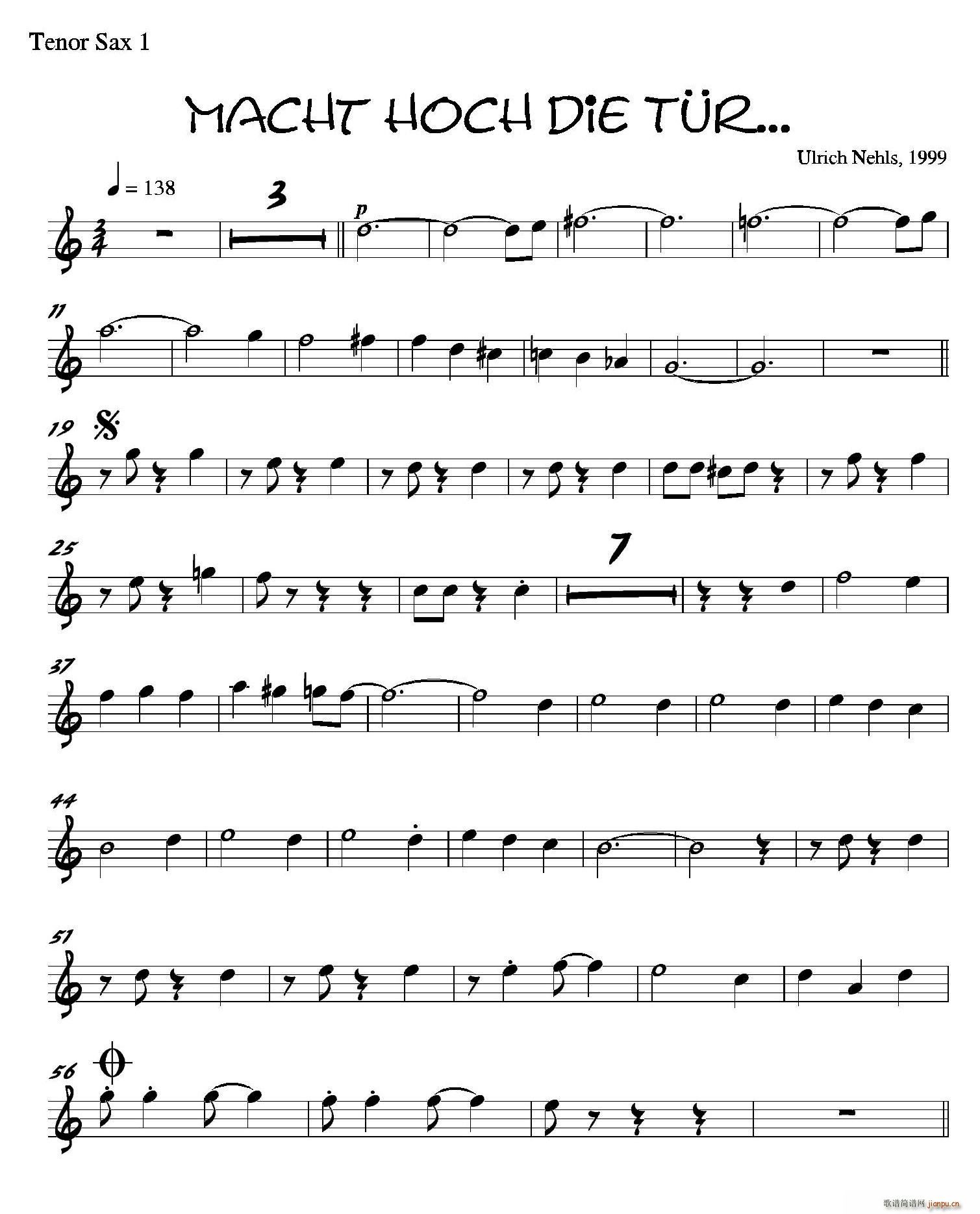 Macht Hoch Die Tru 第一次中音萨克斯(十字及以上)1