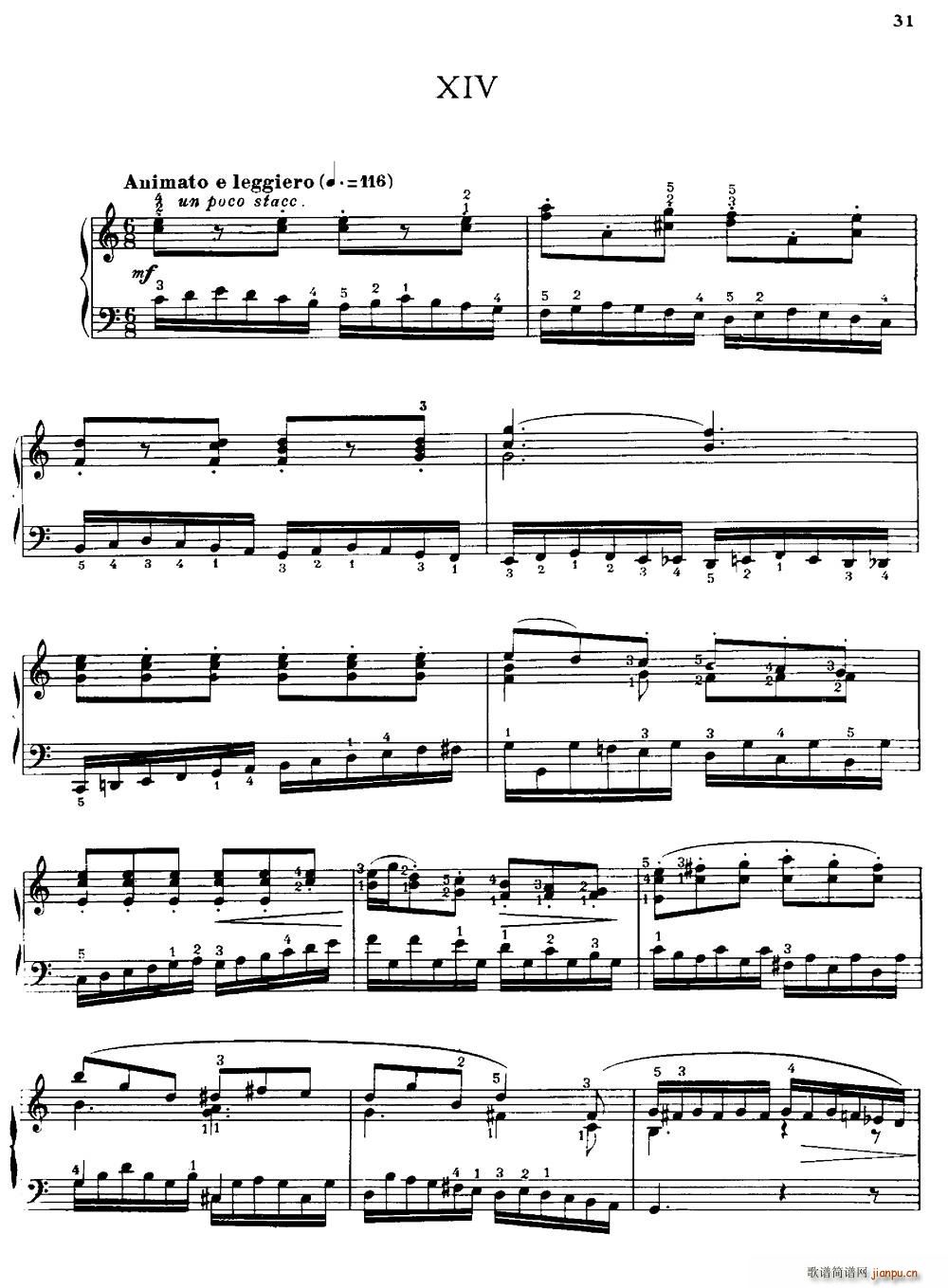20 Petites Etudes Op 91 20首小型练习曲 14(十字及以上)1