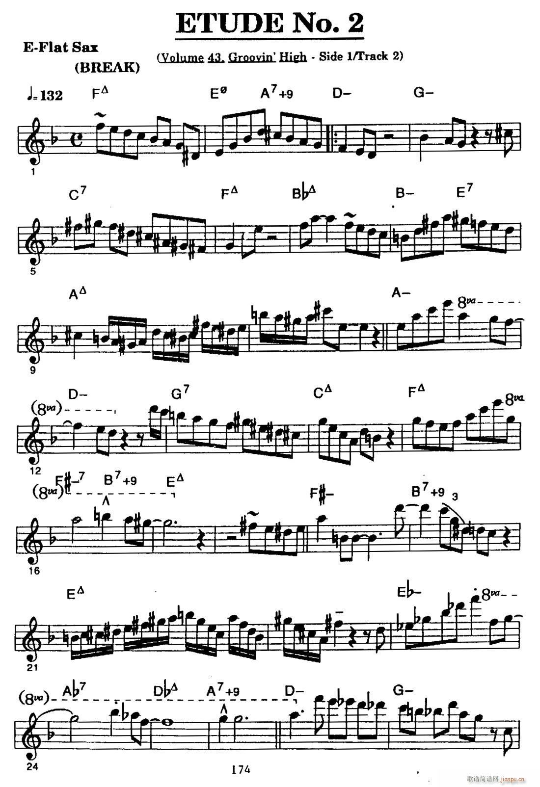 爵士乐超吹练习曲 二(十字及以上)1