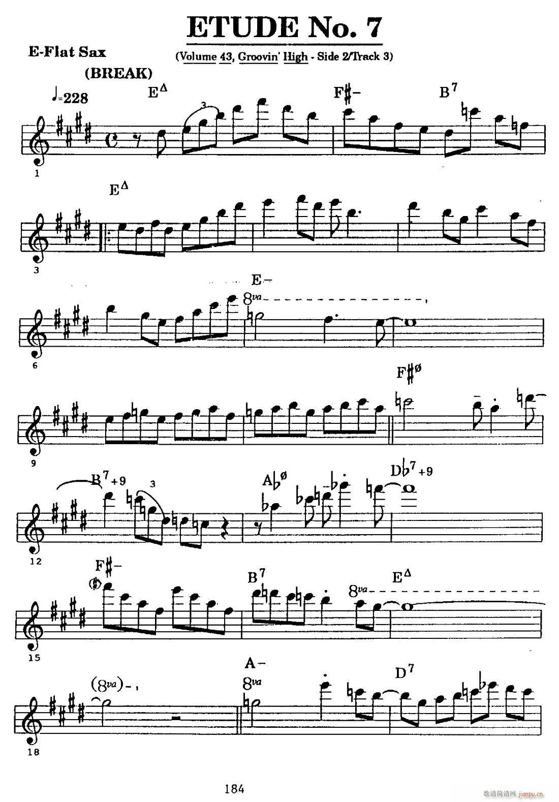 爵士乐超吹练习曲 七(十字及以上)1
