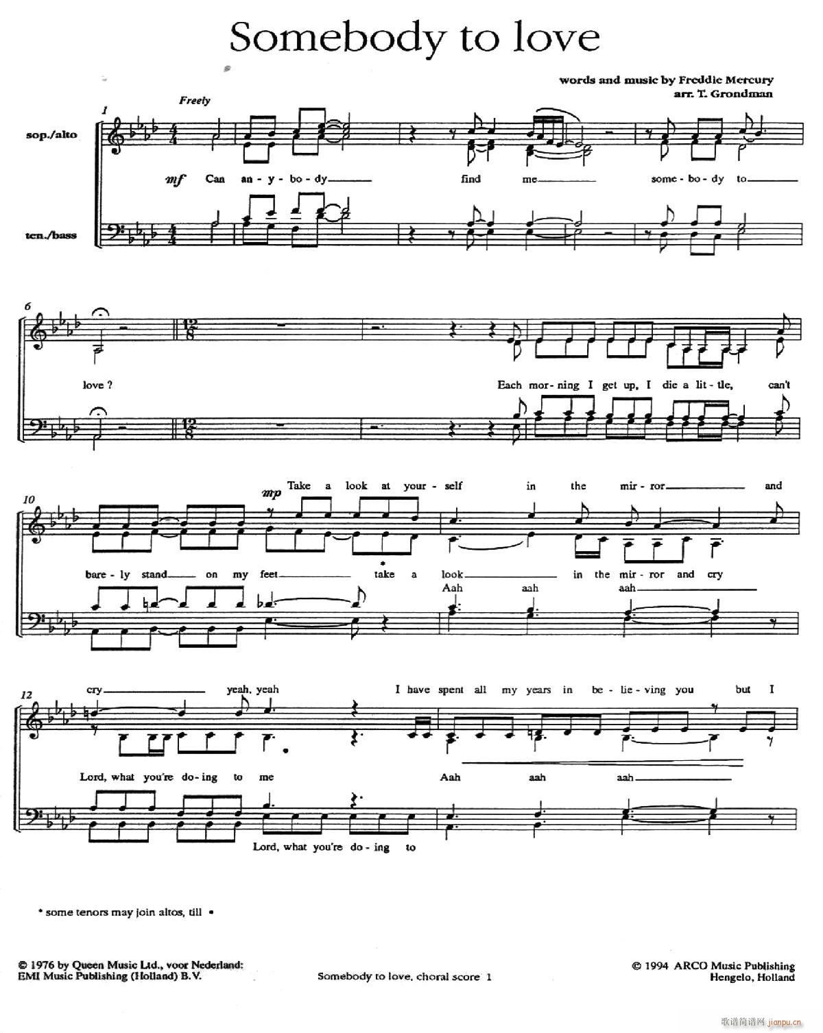 Somebody to love(十字及以上)1
