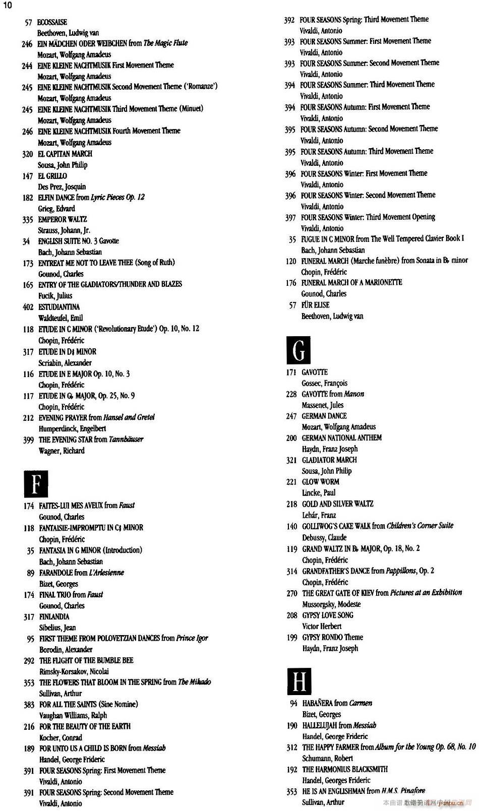 The Real Little Classical Fake Book P1 20(十字及以上)10