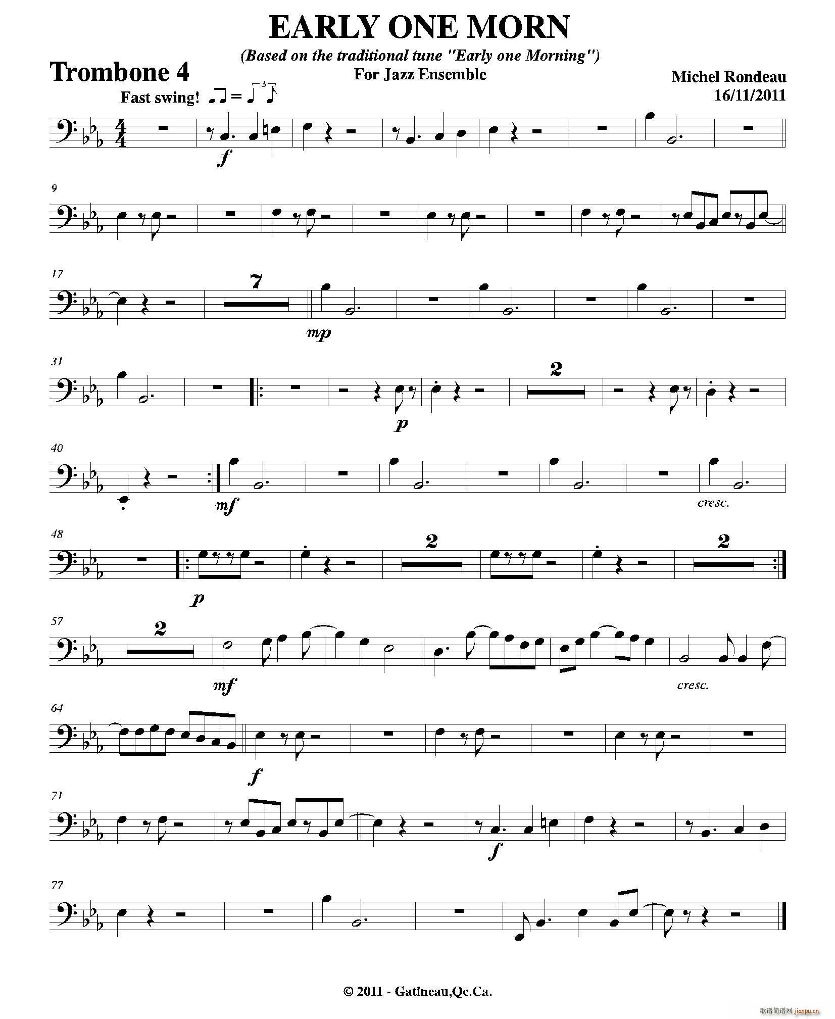 EARLY ONE MORN 第四长号(十字及以上)1