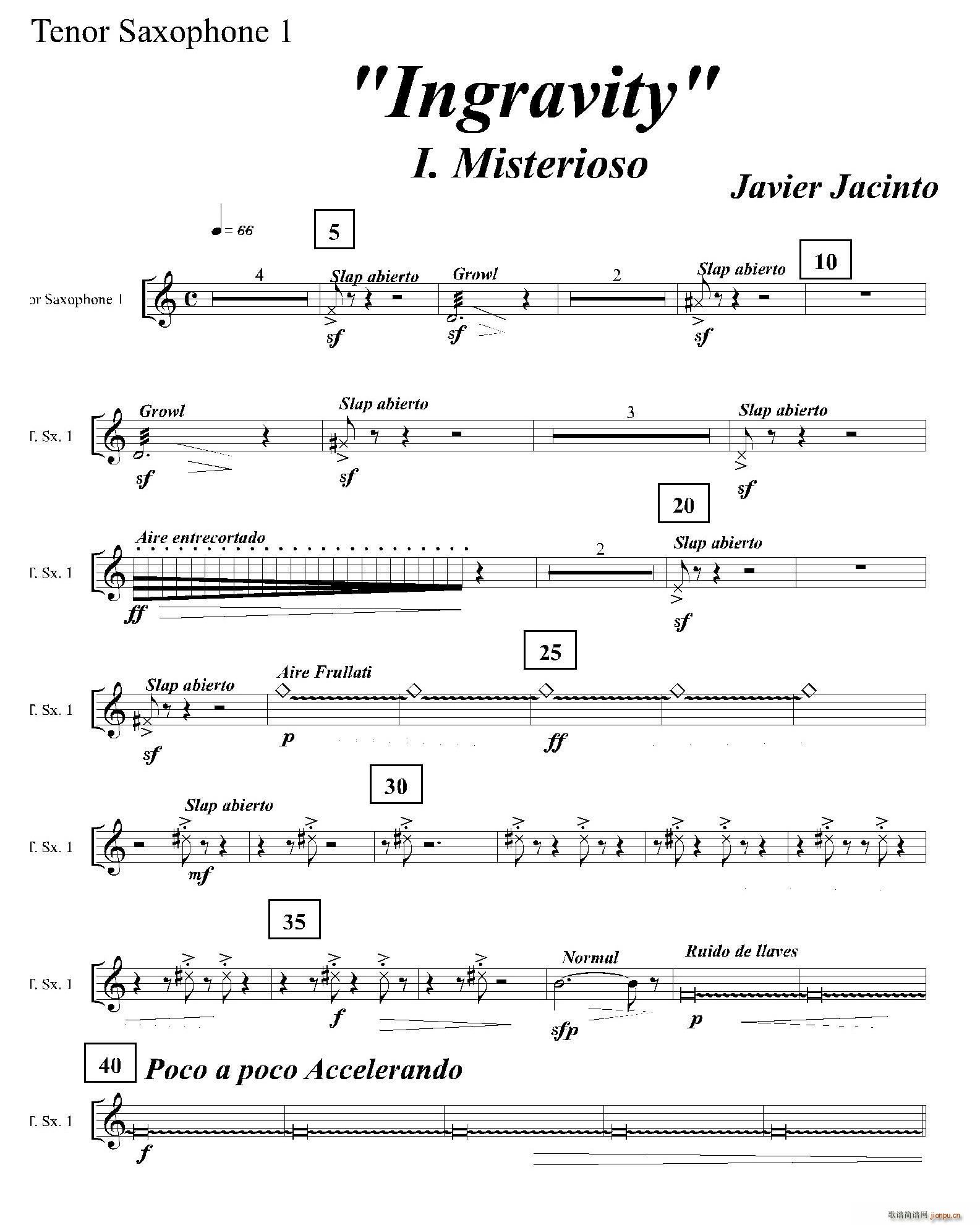Ingravity 第一乐章 第一次中音萨克斯(十字及以上)1