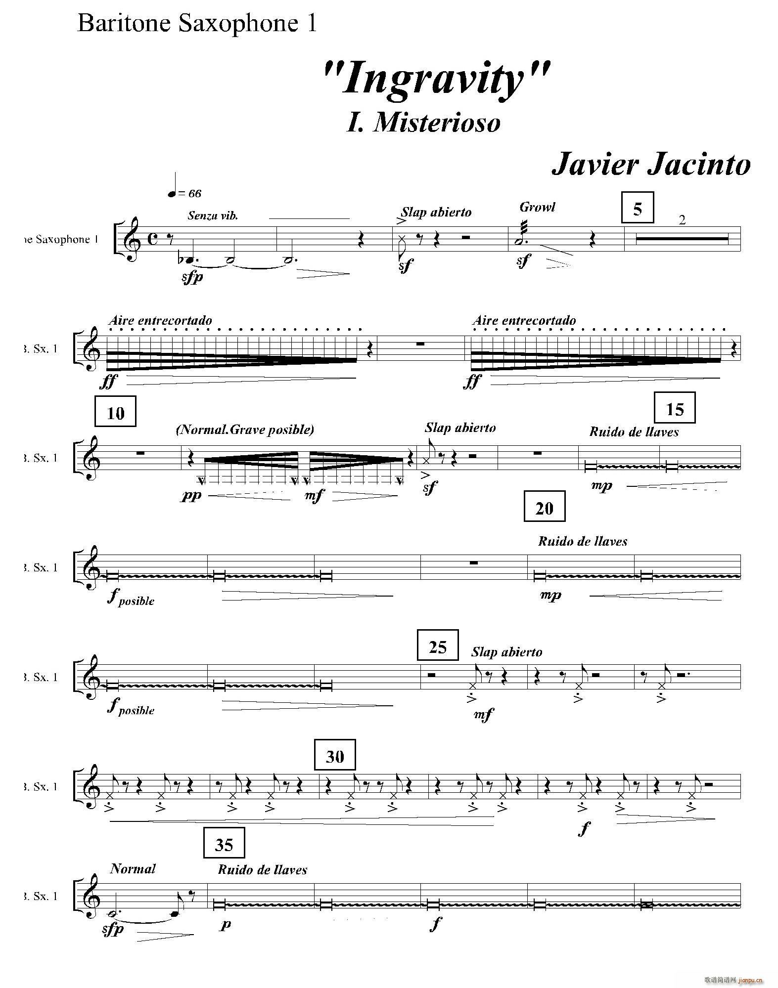 Ingravity 第一乐章 第一上低音萨克斯(十字及以上)1