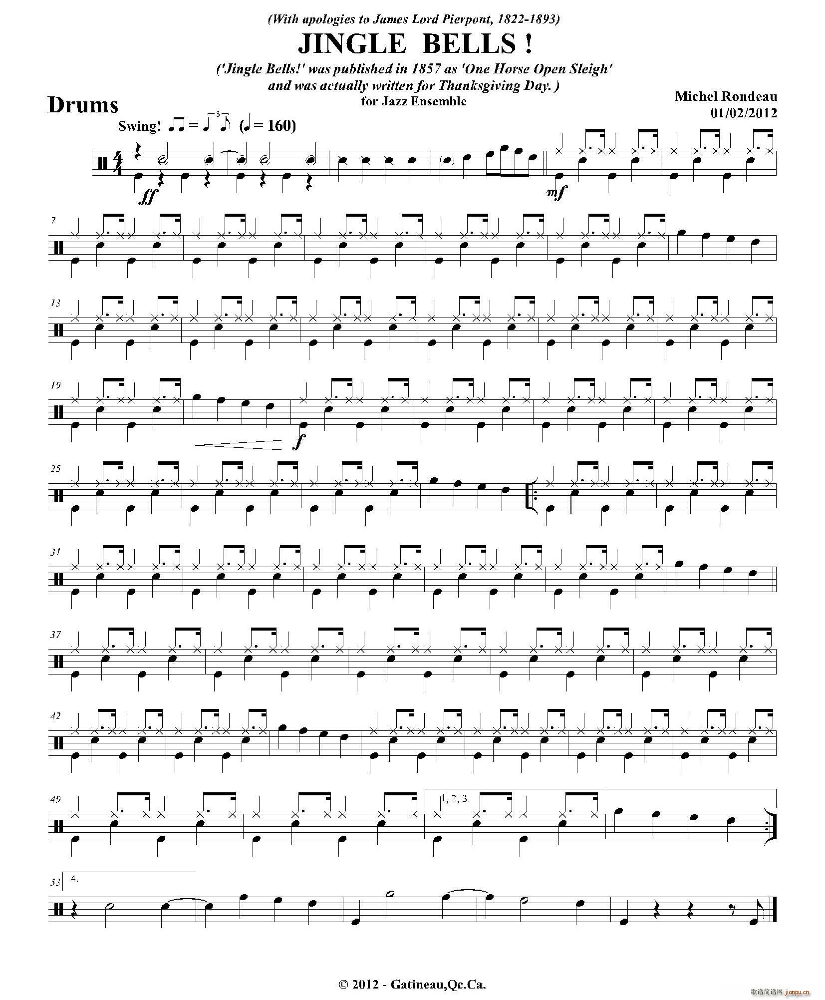 JINGLE BELLS 爵士鼓(十字及以上)1