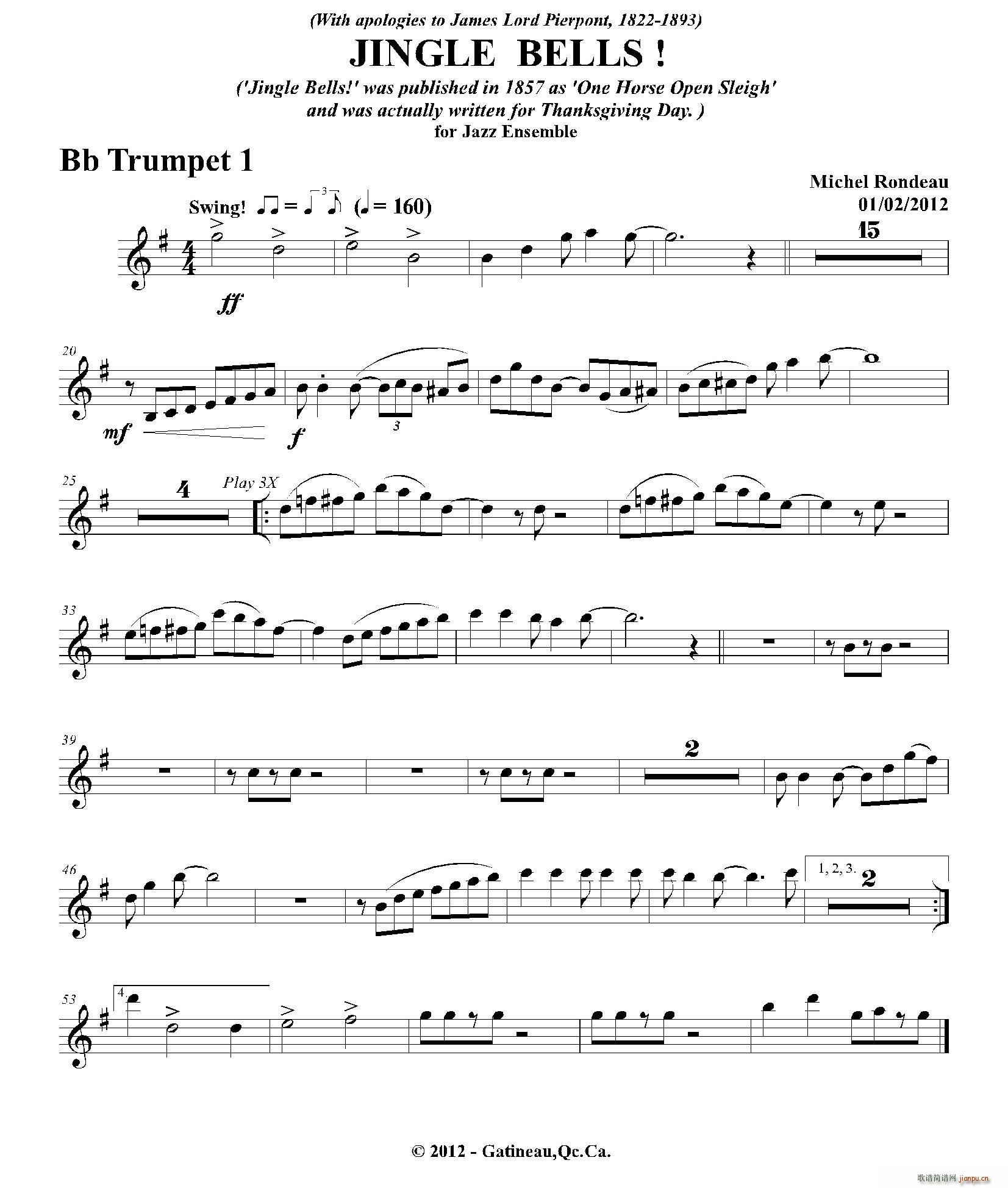 JINGLE BELLS 第一降B小号(十字及以上)1