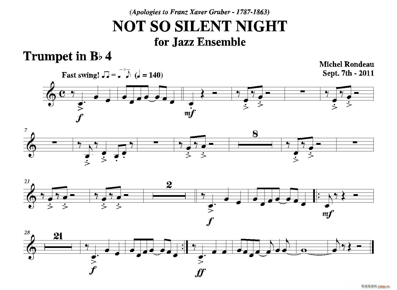 NOT SO SILENT NIGHT 第四降B小号(十字及以上)1