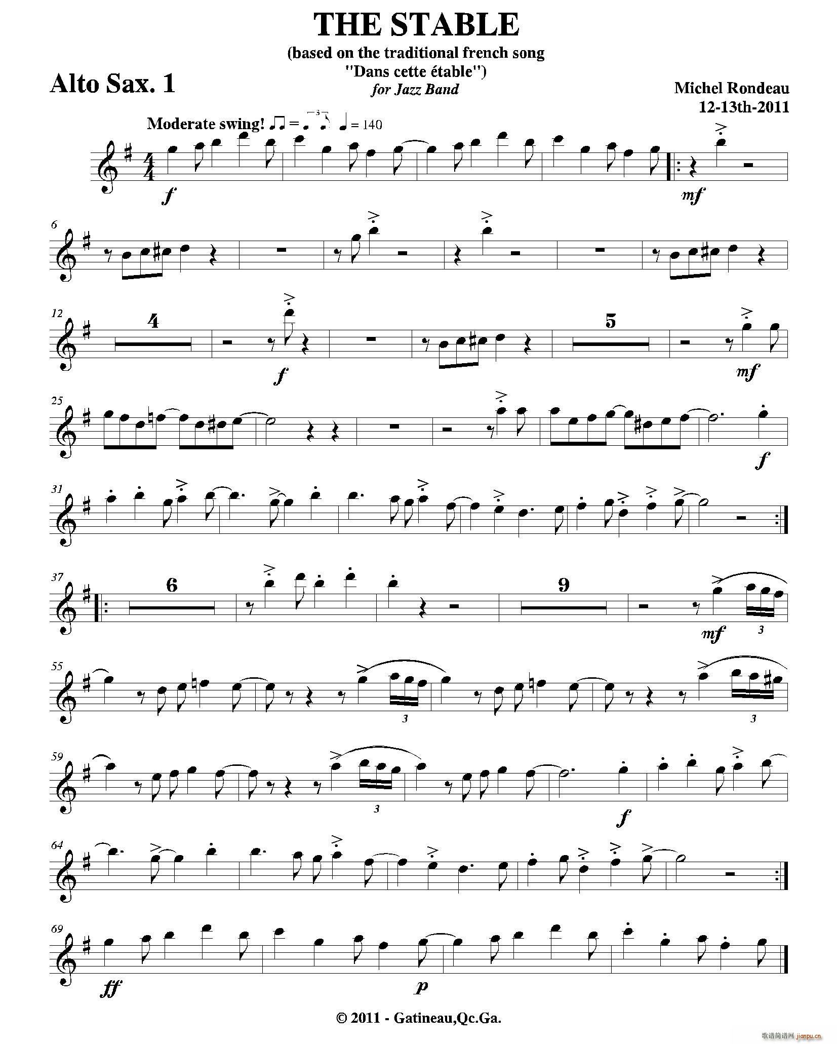 THE STABLE 第一中音萨克斯(十字及以上)1