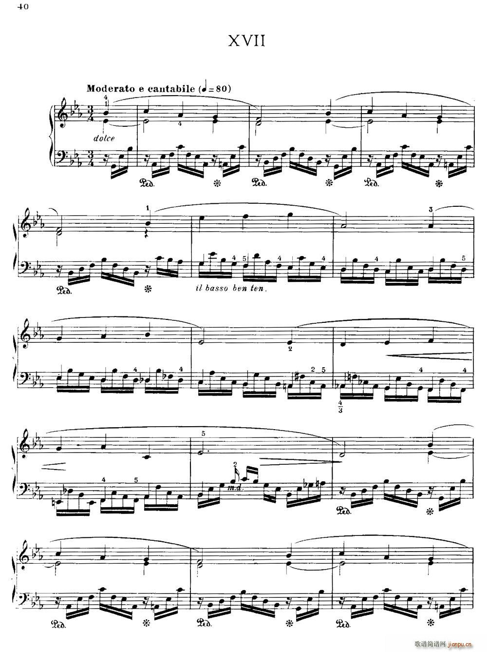 20 Petites Etudes Op 91 20首小型练习曲 17(十字及以上)1