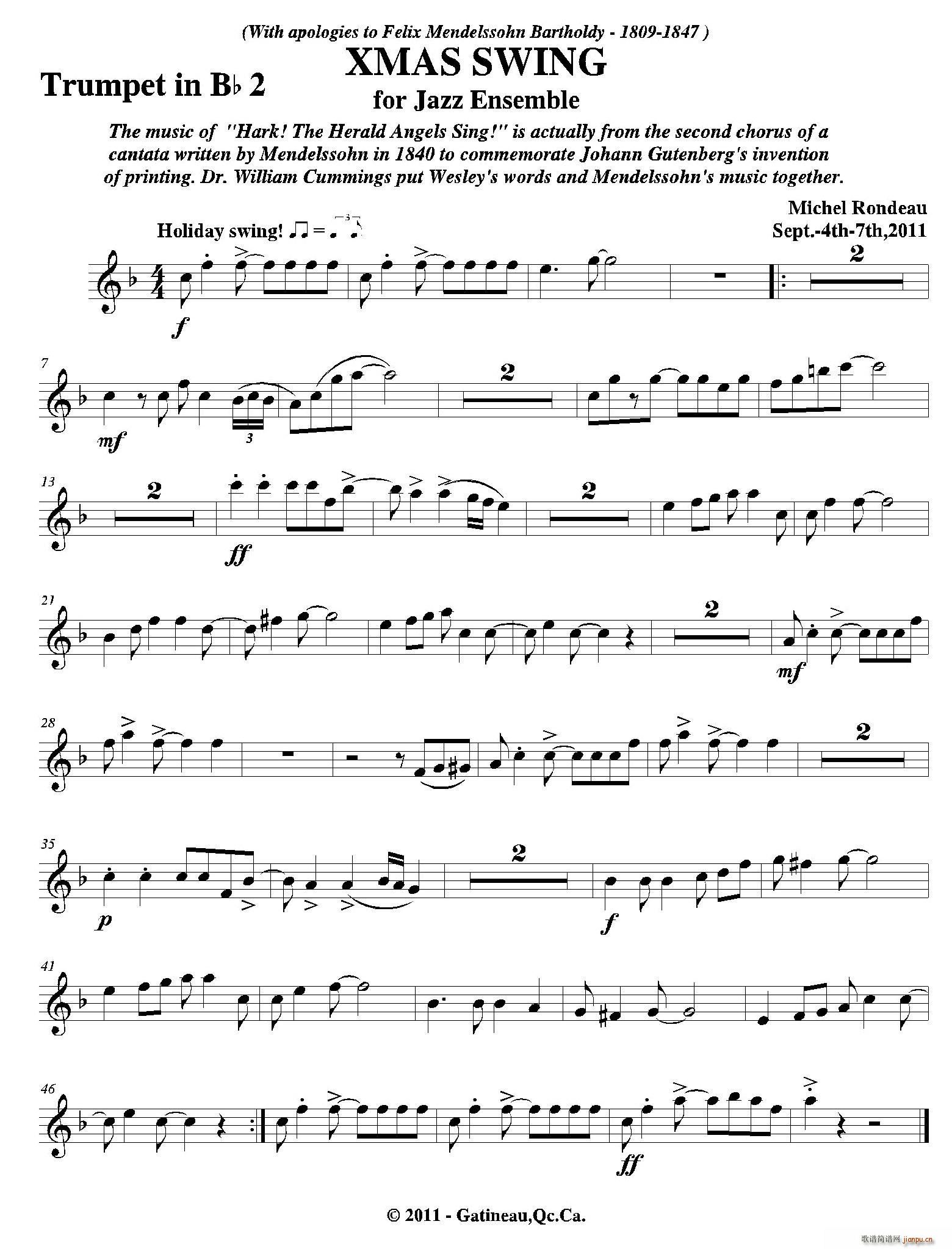 XMAS SWING 第二降B小号(十字及以上)1
