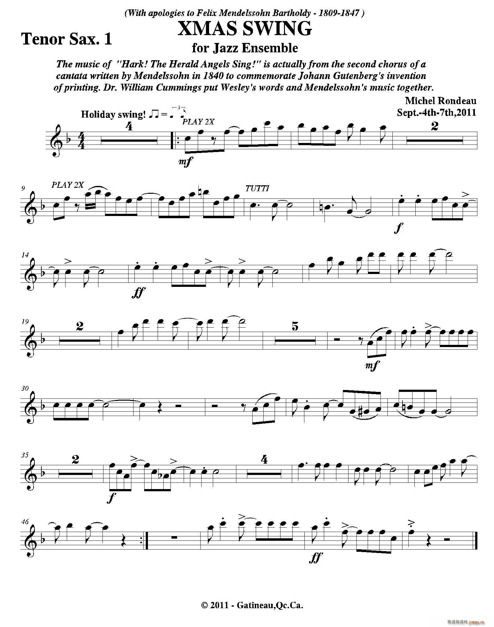 XMAS SWING 第一次中音萨克斯(十字及以上)1
