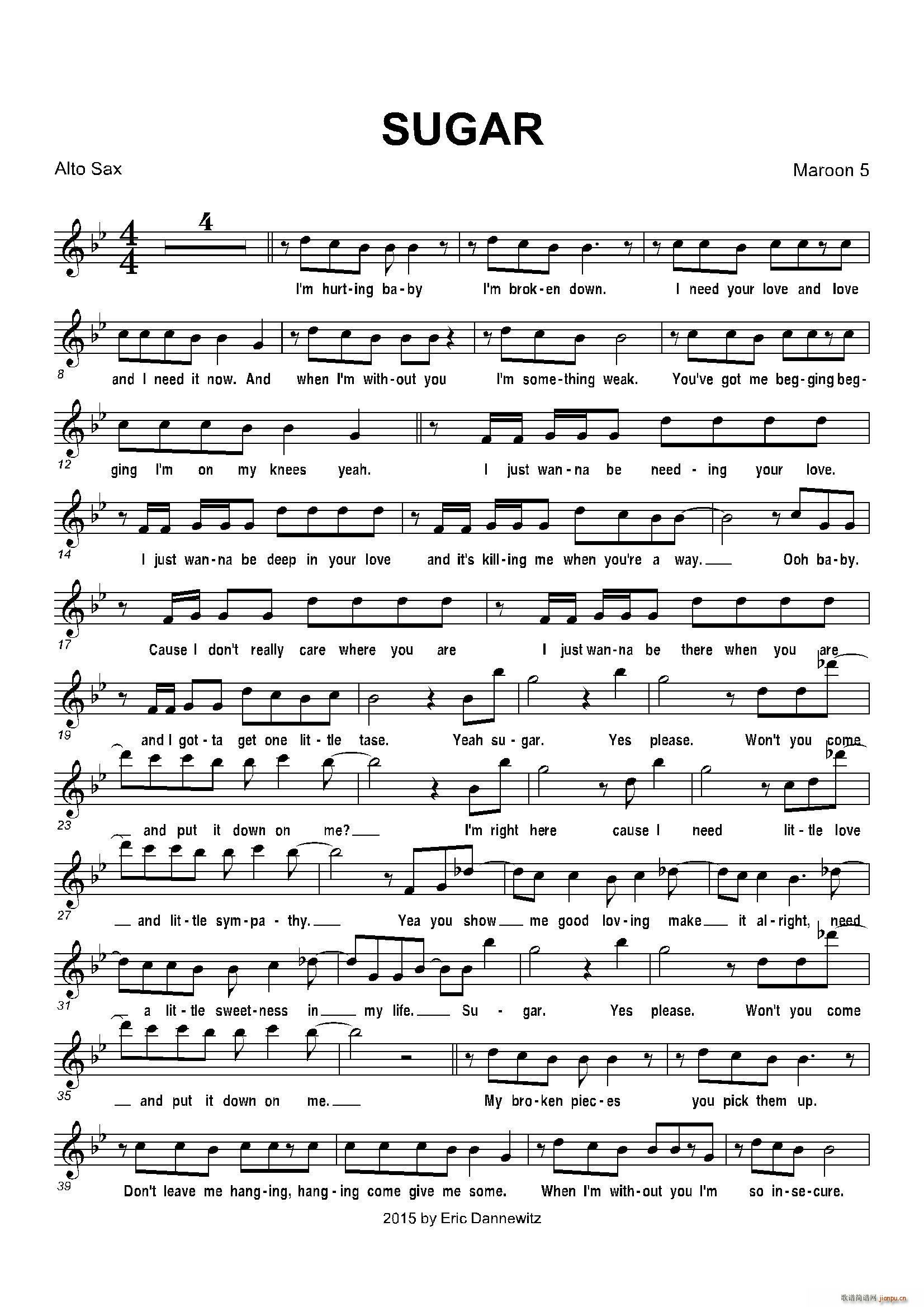 sugar 糖果 中音萨克斯(十字及以上)1