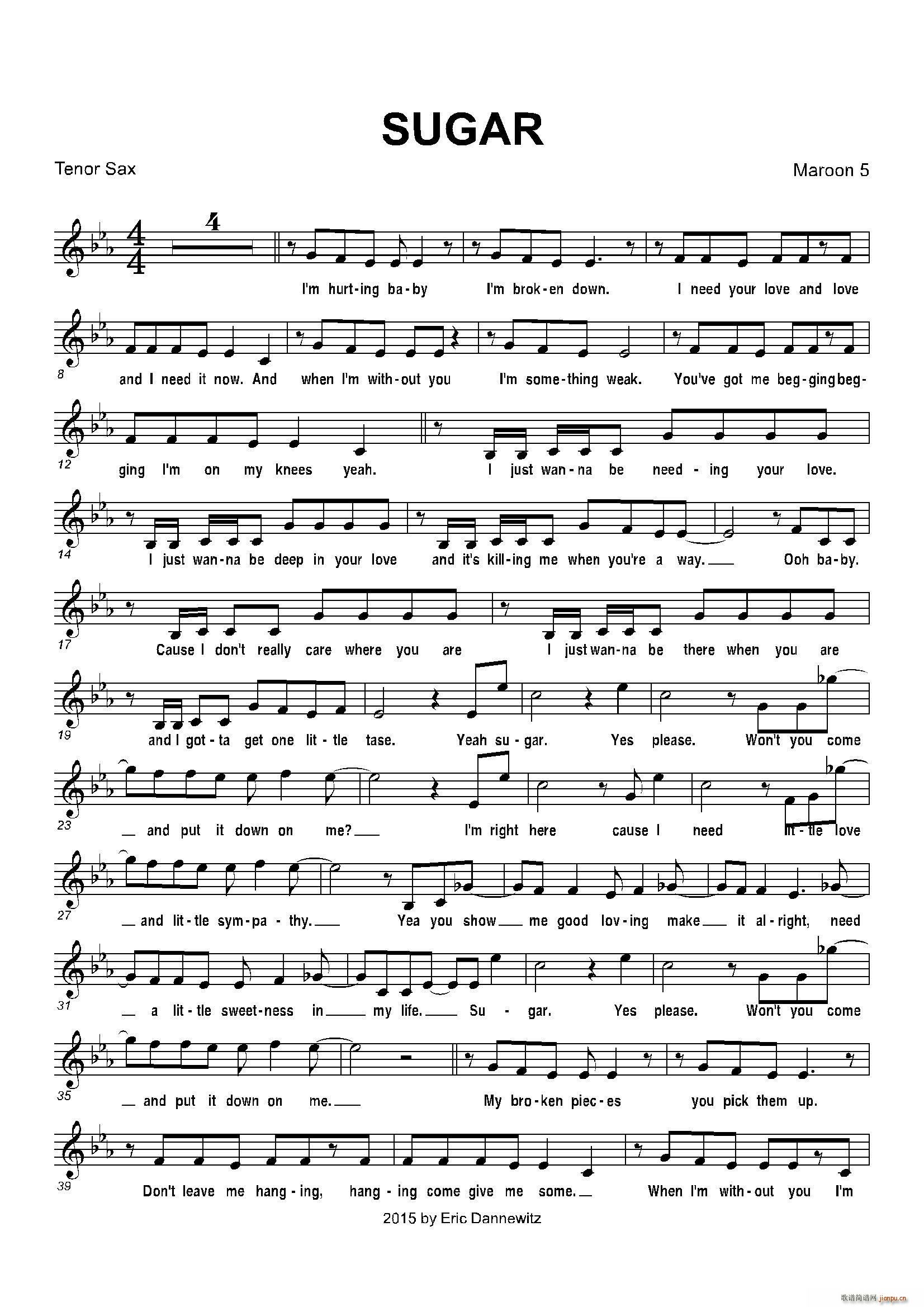 sugar 糖果 次中音萨克斯(十字及以上)1