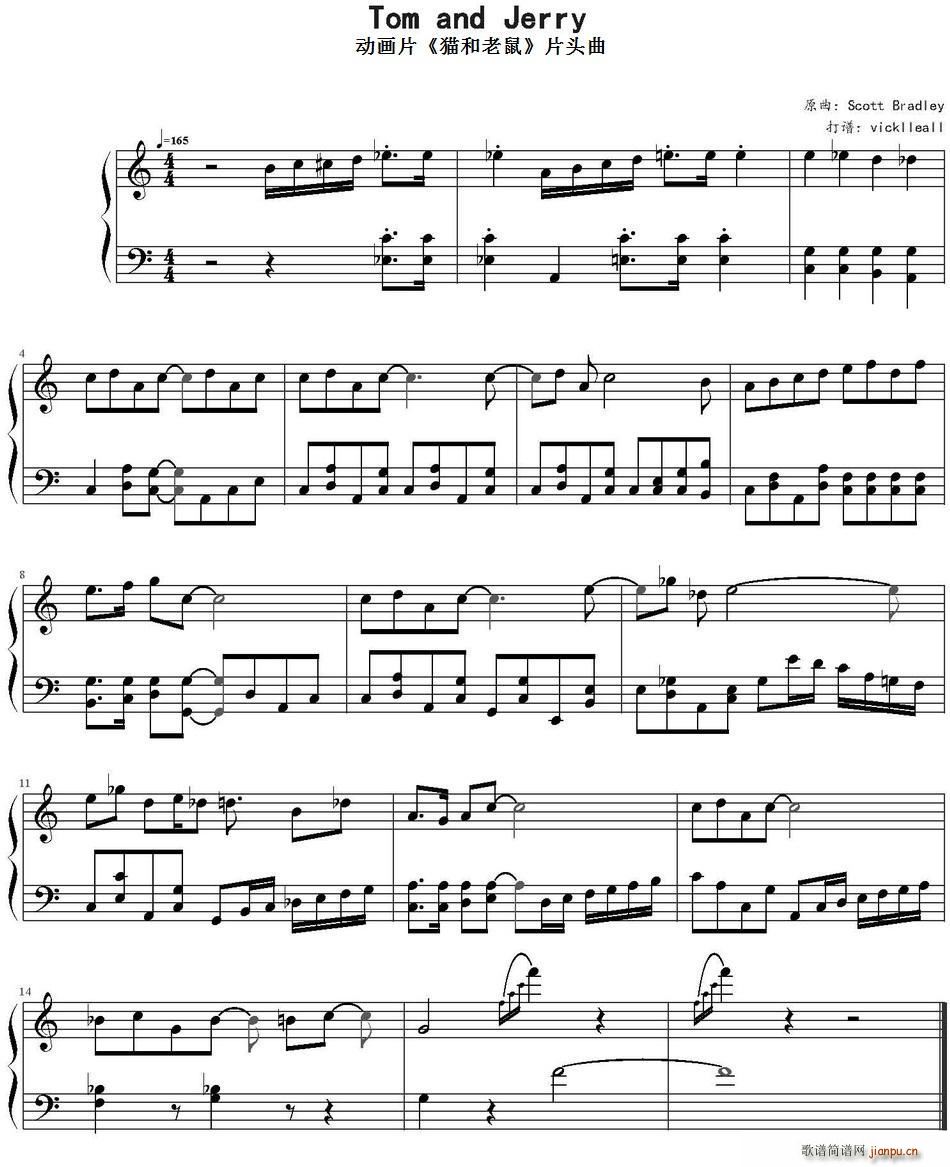 Tom and Jerry 动画片 猫和老鼠 片头曲(十字及以上)1