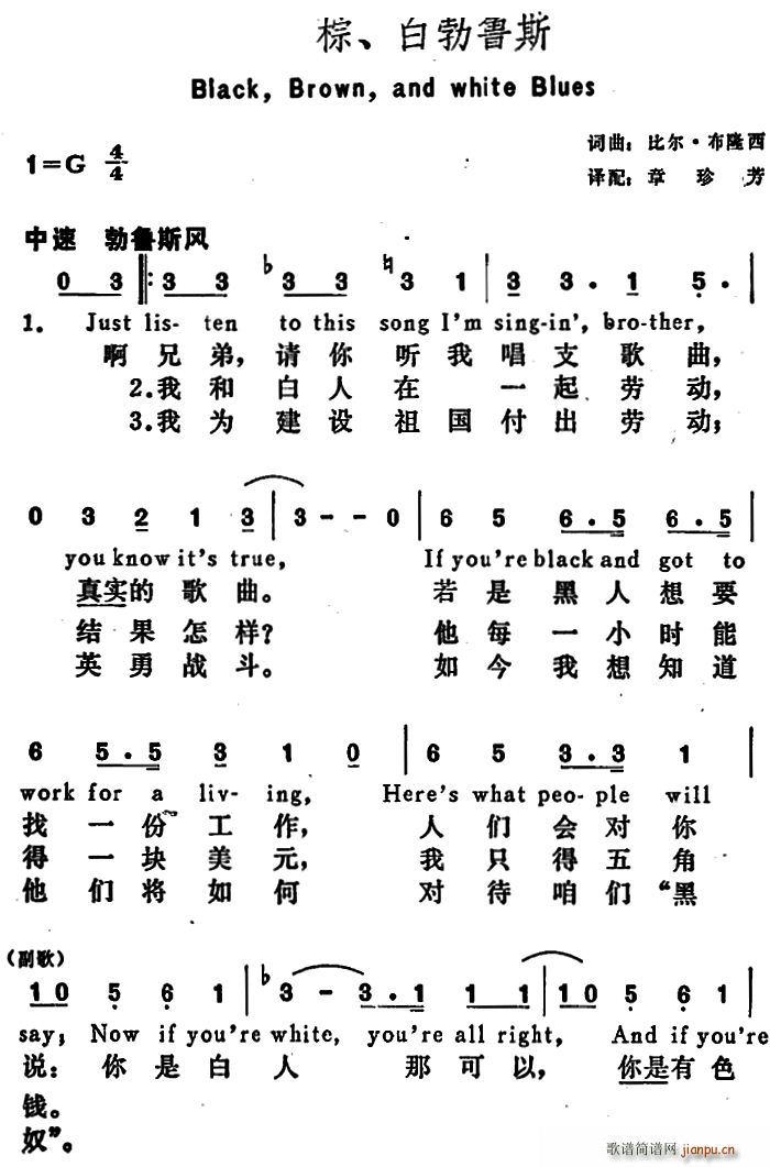 美 黑 棕 白勃鲁斯 Black Brown and White Blues(十字及以上)1