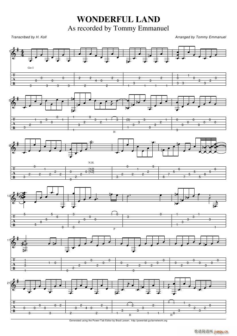 tommy emmanuel wonderful land live 指弹吉它(十字及以上)1