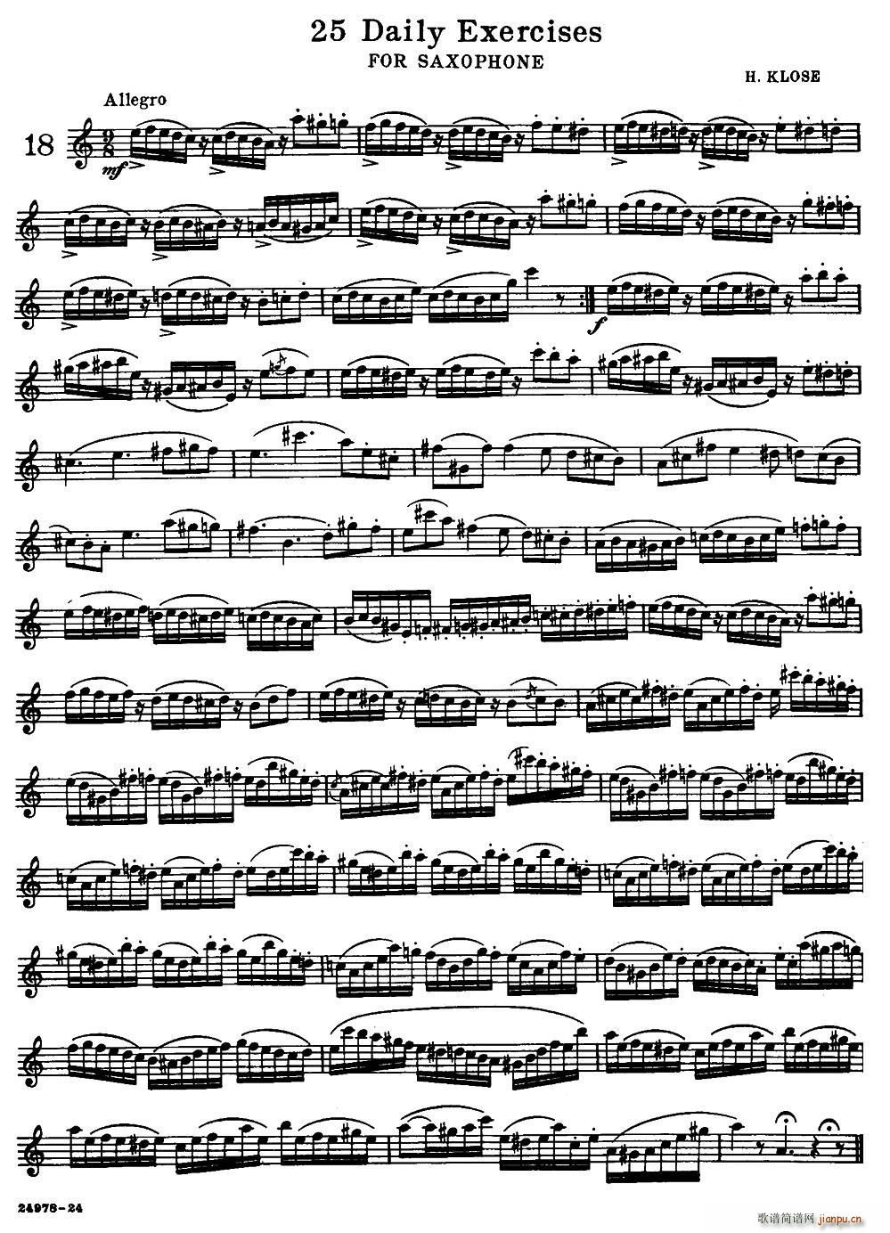 25 Daily Exercices for Saxophone 18 25(十字及以上)1