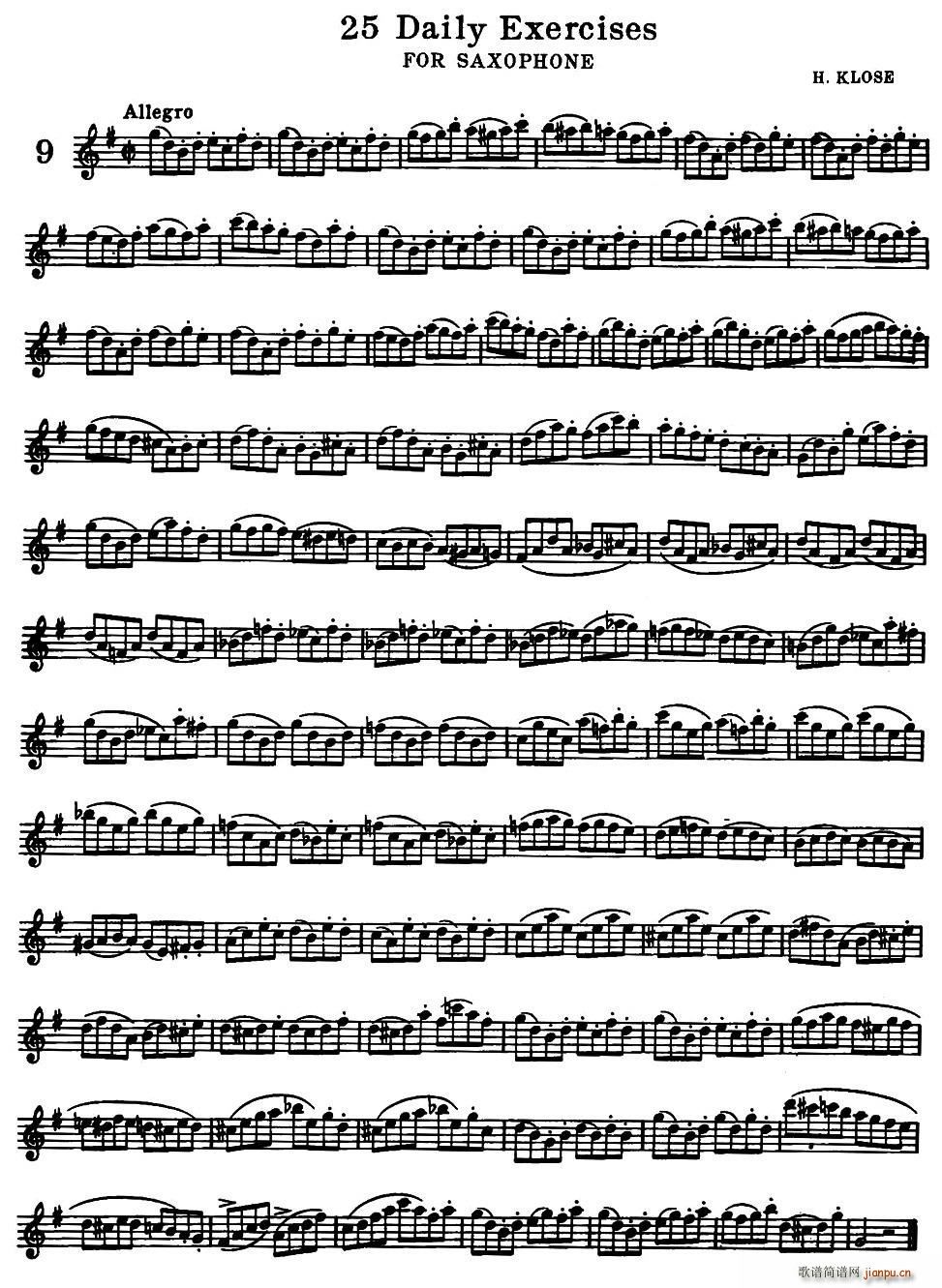 25 Daily Exercices for Saxophone 9 17(十字及以上)1