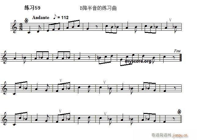 快速入门 附录 视唱浅易经典练习曲 59(十字及以上)1