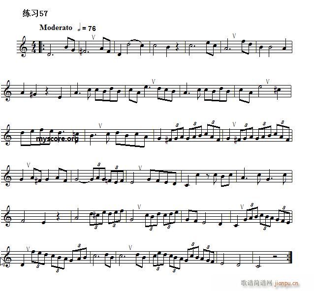 快速入门 附录 视唱浅易经典练习曲 57(十字及以上)1