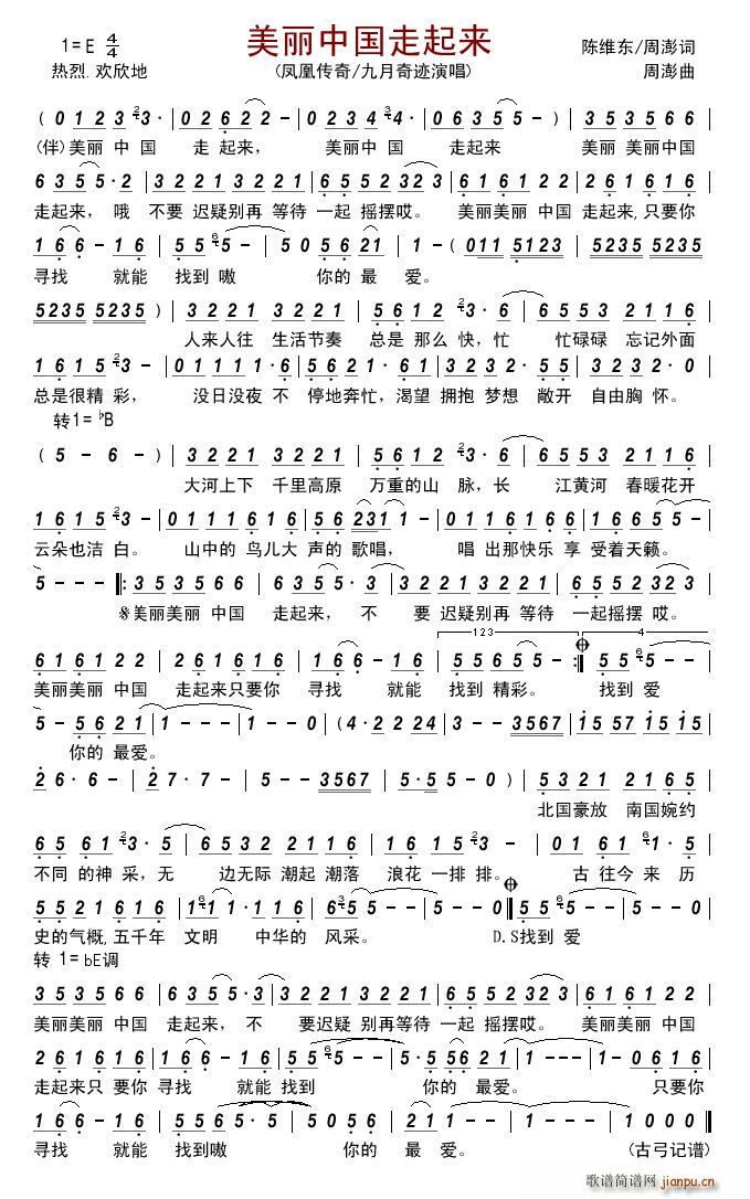 美丽中国走起来 2016央视猴年春晚曲目(十字及以上)1