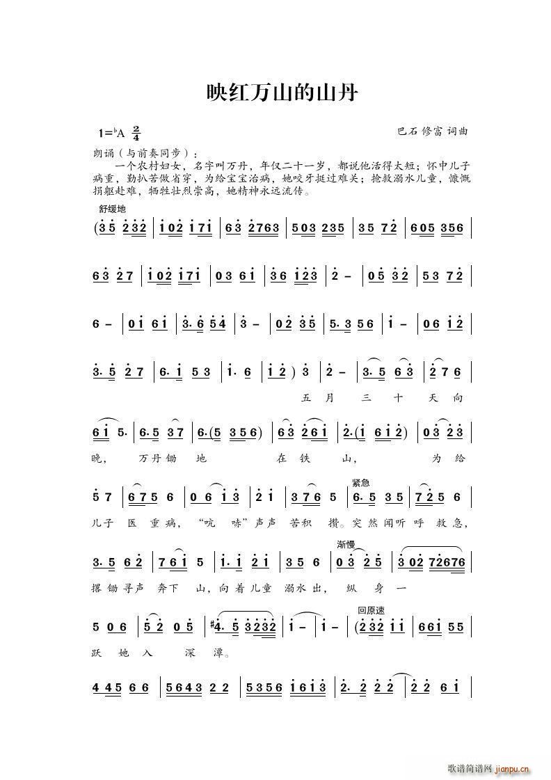 映红万山的山丹 纪念万丹(十字及以上)1