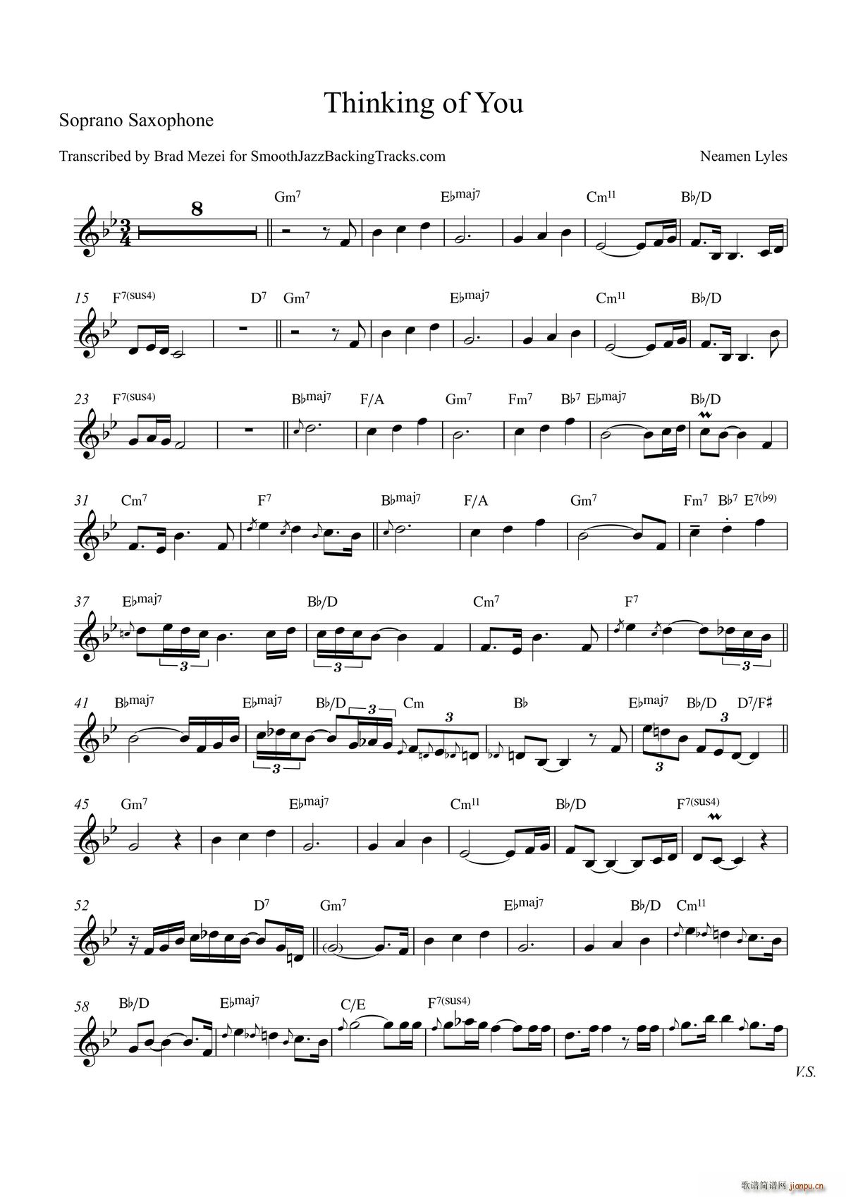 Thinking of You 高音萨克斯(十字及以上)1