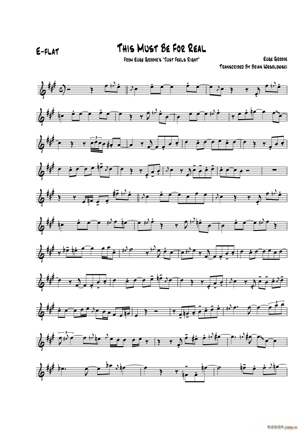 This Must Be Ror Real 中音萨克斯(十字及以上)1