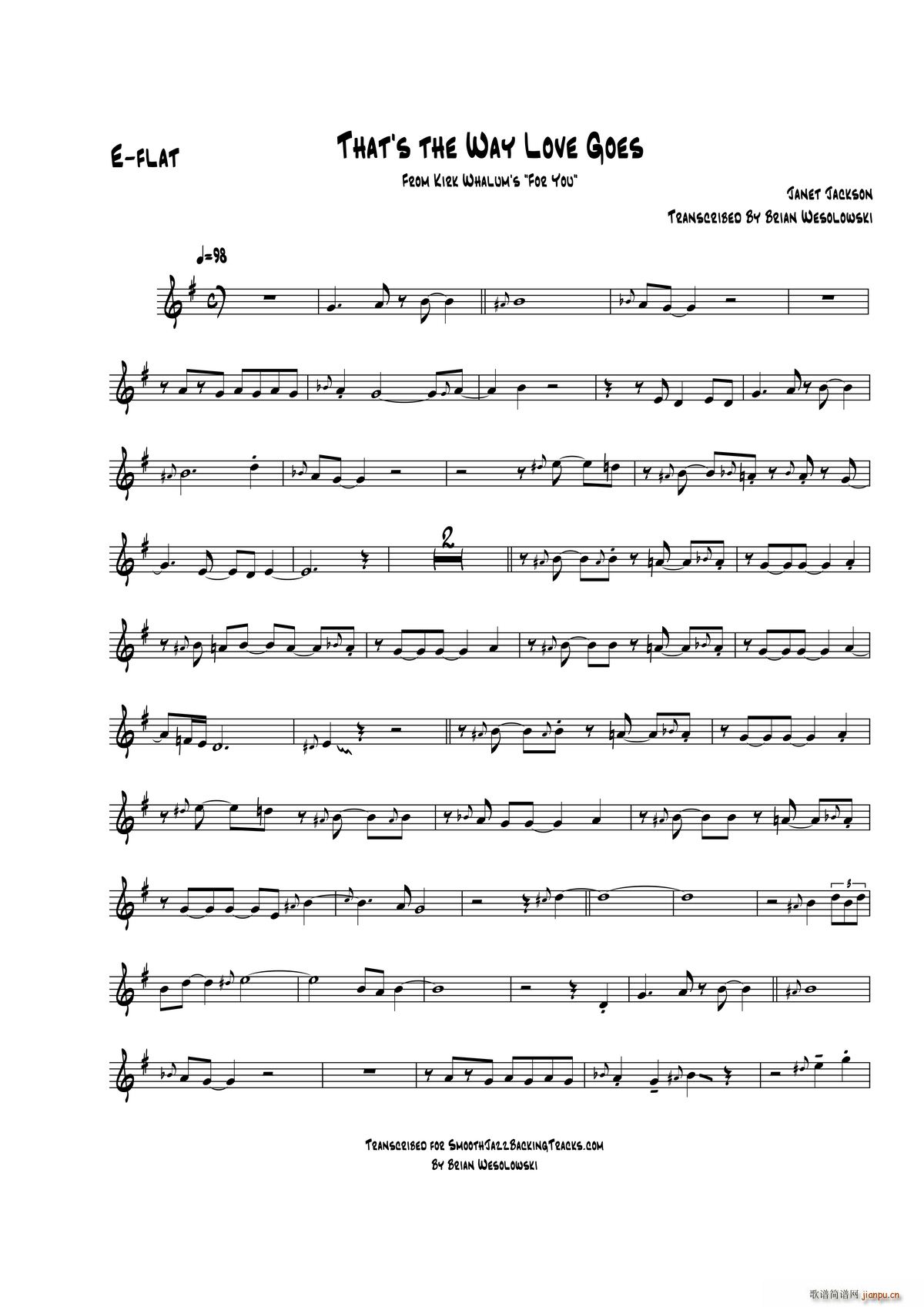 Thats The Way Love Goes 中音萨克斯(十字及以上)1