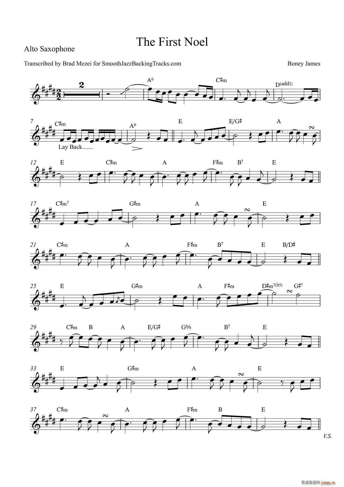 The First Noel 中音萨克斯(十字及以上)1