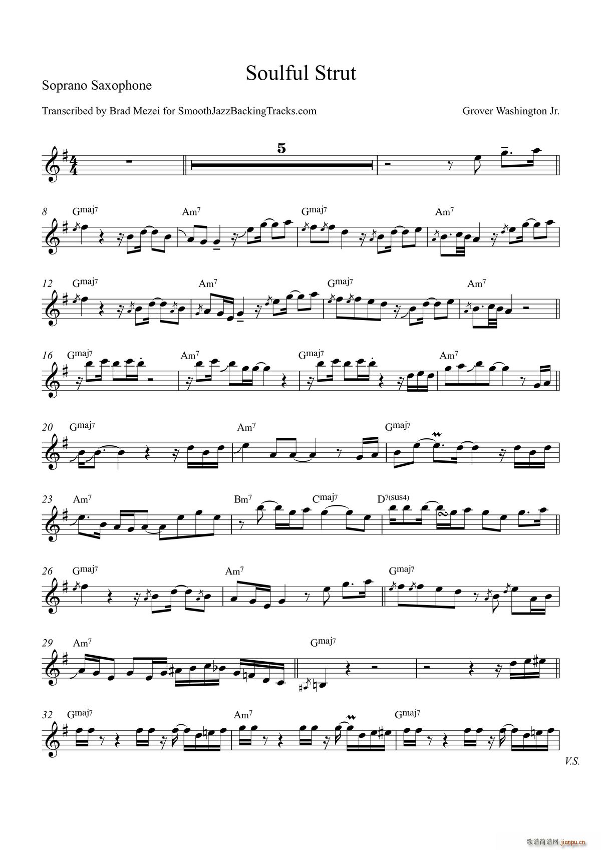 Soulful Strut 高音萨克斯(十字及以上)1