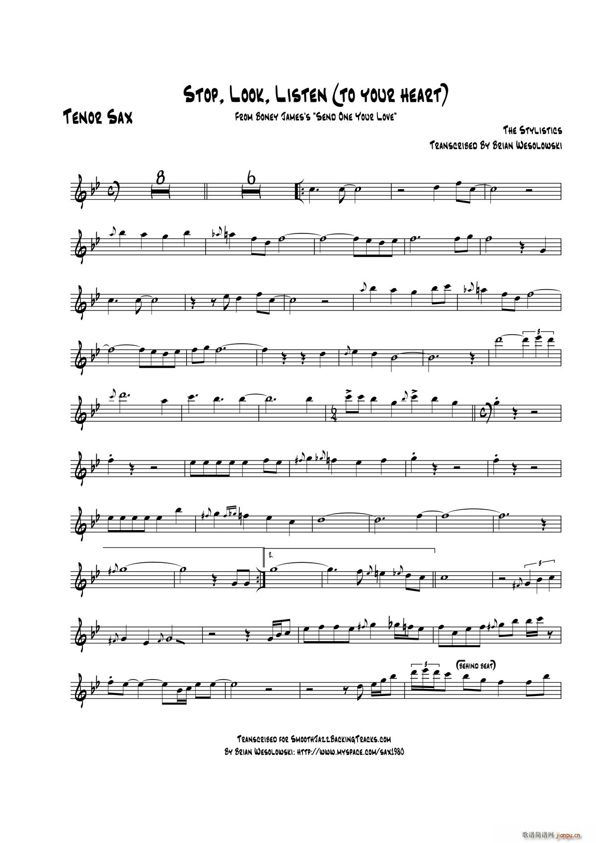 Stop Look Listen 次中音萨克斯(十字及以上)1