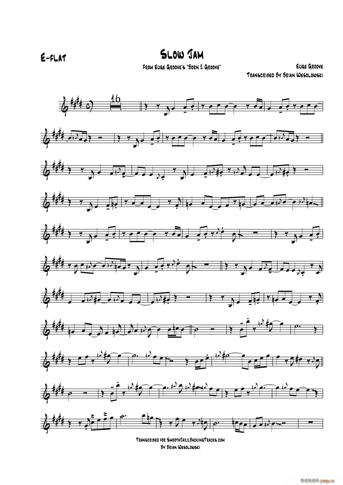 Slow Jam 中音萨克斯(十字及以上)1