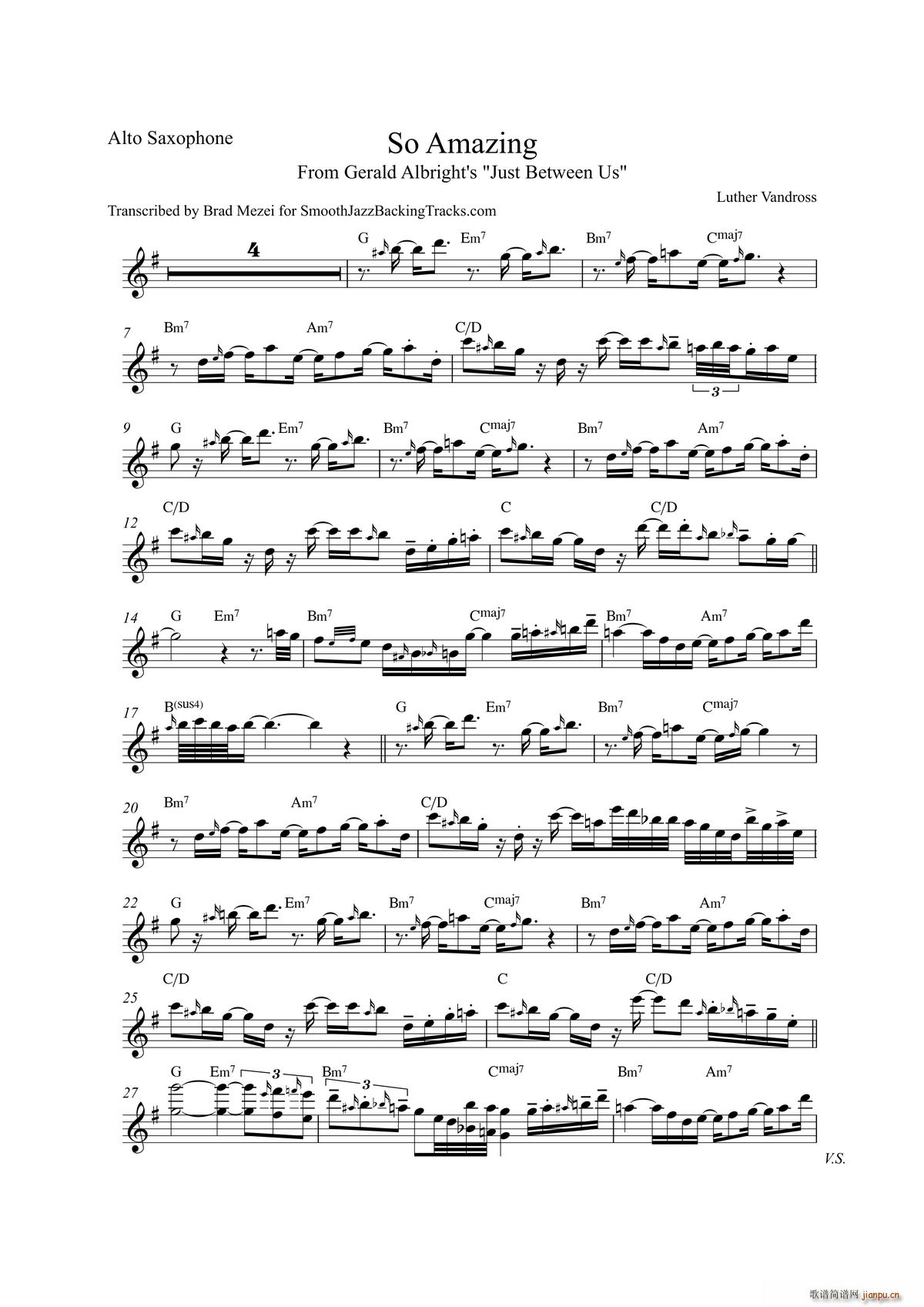 So Amazing 中音萨克斯(十字及以上)1