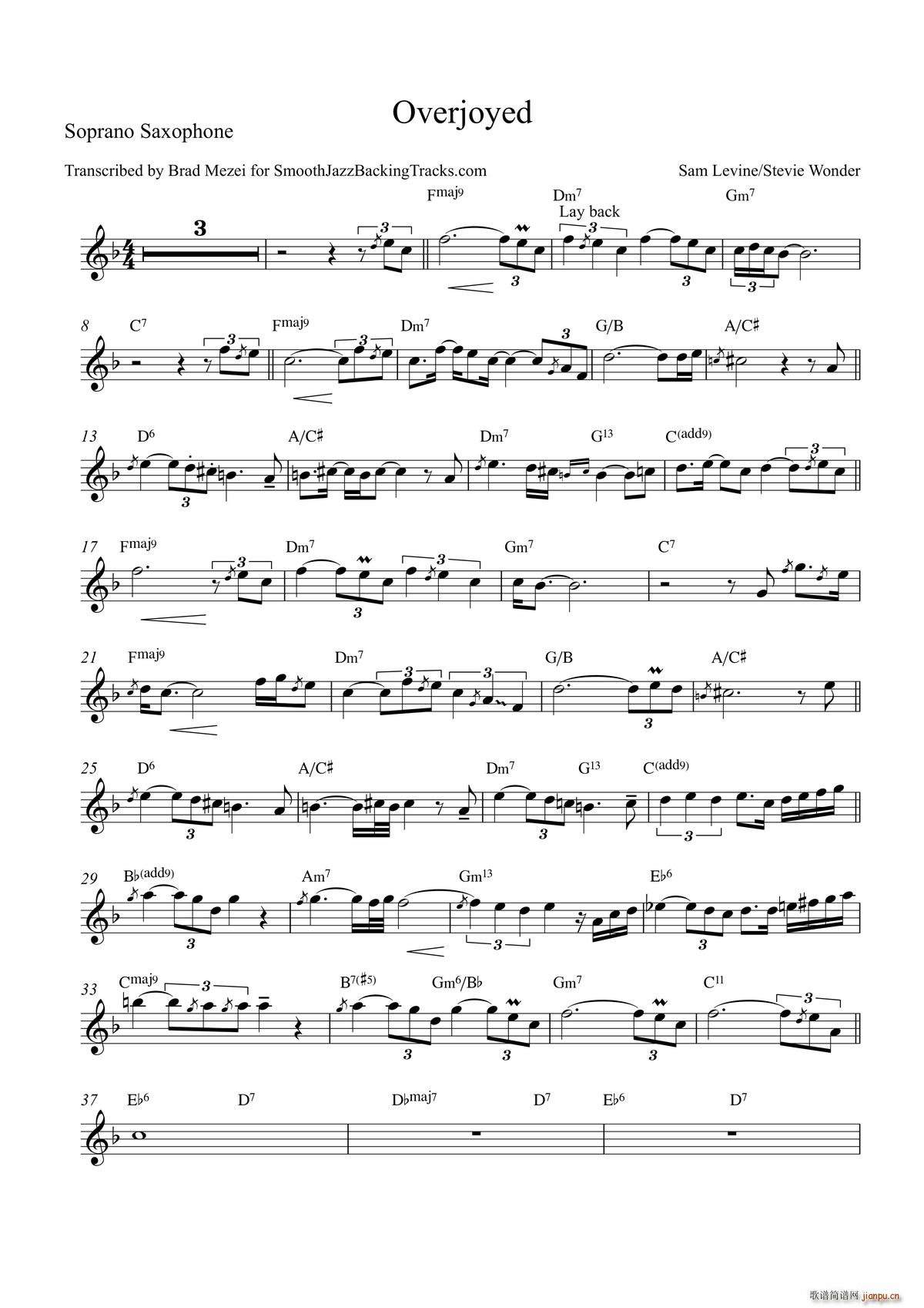 Overjoyed 高音萨克斯(十字及以上)1