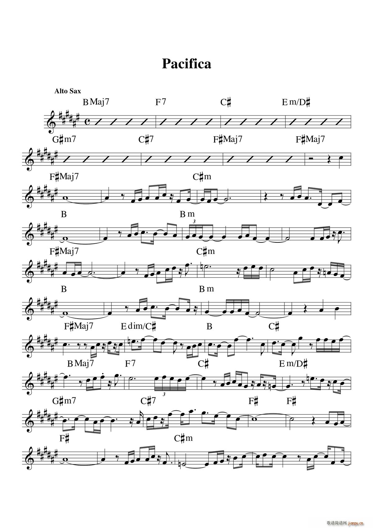 Pacifica 中音萨克斯(十字及以上)1