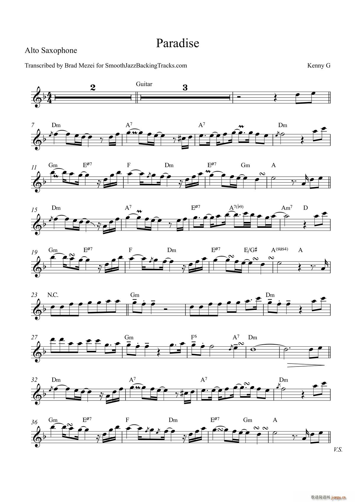 Paradise 中音萨克斯(十字及以上)1